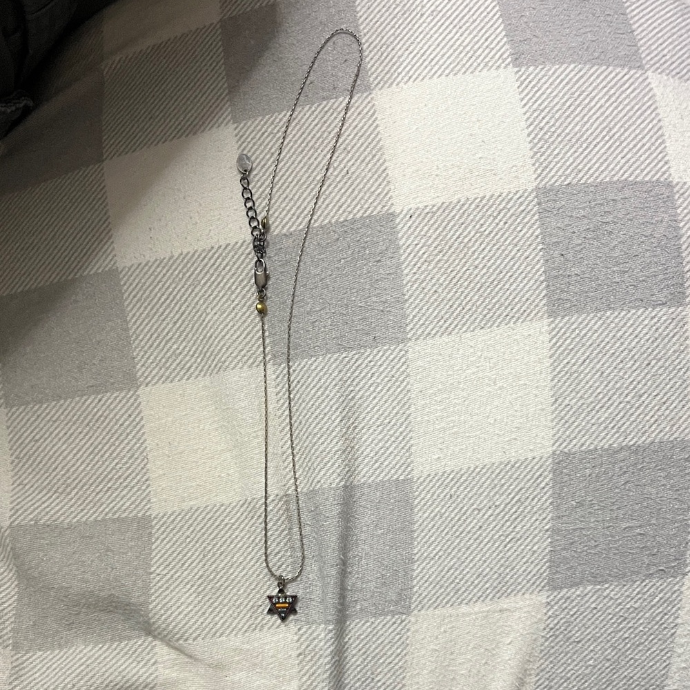 Elegant Silver Necklace with Star of David pendant